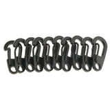 Maxbell 10Pcs Mini Alloy Key Buckle Snap Spring Clip Hook Carabiner Keychain Black