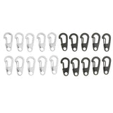 Maxbell 10Pcs Mini Alloy Key Buckle Snap Spring Clip Hook Carabiner Keychain Black