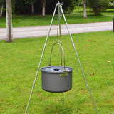 Maxbell Portable Camping Hanging Pot Outdoor Cooking Stockpot Soup Pot Kettle L