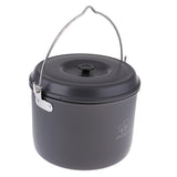 Maxbell Portable Camping Hanging Pot Outdoor Cooking Stockpot Soup Pot Kettle L