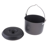 Maxbell Portable Camping Hanging Pot Outdoor Cooking Stockpot Soup Pot Kettle L