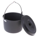 Maxbell Portable Camping Hanging Pot Outdoor Cooking Stockpot Soup Pot Kettle L