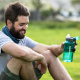 Maxbell Sports Water Bottle for Camping, Hiking, Cycling, Gym, Yoga, Running 1000ml Green Blue