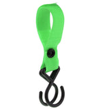 Maxbell 5Pcs Outdoor Backpack Hooks Multi Purpose Stroller Hooks fluorescent green
