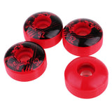 Maxbell 4pcs PU Skateboard Wheels Replacement  Red