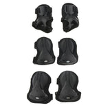 Maxbell 6 Pcs Adult Roller Skating Bicycle Safety Knee Wrist Guard Elbow Pad Black