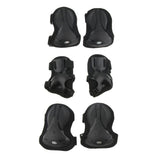 Maxbell 6 Pcs Adult Roller Skating Bicycle Safety Knee Wrist Guard Elbow Pad Black
