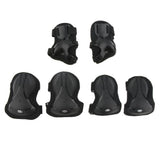 Maxbell 6 Pcs Adult Roller Skating Bicycle Safety Knee Wrist Guard Elbow Pad Black