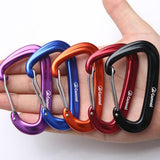 Maxbell Aluminum Wire Gate Hammock Safety Carabiner D Type Keychain Buckle Blue