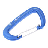 Maxbell Aluminum Wire Gate Hammock Safety Carabiner D Type Keychain Buckle Blue