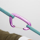 Maxbell Aluminum Wire Gate Hammock Safety Carabiner D Type Keychain Buckle Blue