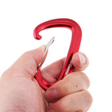 Maxbell Aluminum Wire Gate Hammock Safety Carabiner D Type Keychain Buckle Red
