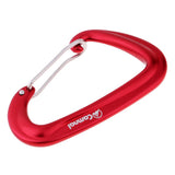 Maxbell Aluminum Wire Gate Hammock Safety Carabiner D Type Keychain Buckle Red
