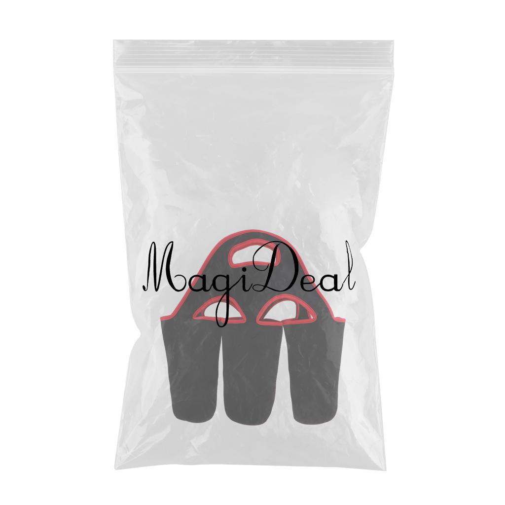 Maxbell Insulated Water Bottle Holder Bag Sleeve for 3 Pack Bottle Black Red