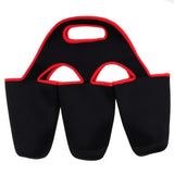 Maxbell Insulated Water Bottle Holder Bag Sleeve for 3 Pack Bottle Black Red