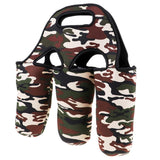 Maxbell Insulated Water Bottle Holder Bag Sleeve for 3 Pack Bottle Dark Green Camo