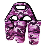 Maxbell Insulated Water Bottle Holder Bag Sleeve for 3 Pack Bottle Purple Camo