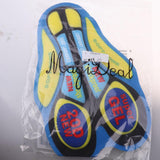 Maxbell Bicycle Bike Underwear Shortie Shorts Pants Cushion Pad 20D Yellow Blue