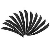 Maxbell 12pcs 3inch Archery Arrow Turkey Feathers Fletchings Vanes Black