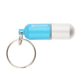 Maxbell Waterproof Aluminum Pill Storage Box Keychain Capsule Tablet Bottle Blue S