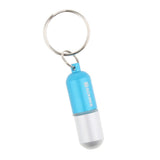 Maxbell Waterproof Aluminum Pill Storage Box Keychain Capsule Tablet Bottle Blue S
