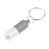 Maxbell Waterproof Aluminum Pill Storage Box Keychain Capsule Tablet Bottle Gray S