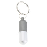 Maxbell Waterproof Aluminum Pill Storage Box Keychain Capsule Tablet Bottle Gray S