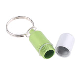 Maxbell Waterproof Aluminum Pill Storage Box Keychain Capsule Tablet Bottle Green S