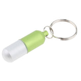 Maxbell Waterproof Aluminum Pill Storage Box Keychain Capsule Tablet Bottle Green S