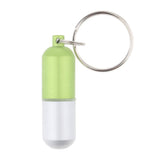 Maxbell Waterproof Aluminum Pill Storage Box Keychain Capsule Tablet Bottle Green S