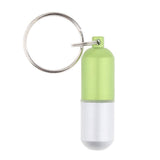 Maxbell Waterproof Aluminum Pill Storage Box Keychain Capsule Tablet Bottle Green S