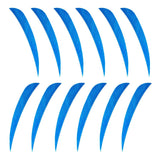 Maxbell 12pcs 3inch Archery Arrow Turkey Feathers Fletchings Vanes Light Blue