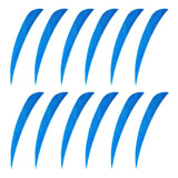 Maxbell 12pcs 3inch Archery Arrow Turkey Feathers Fletchings Vanes Light Blue