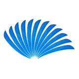 Maxbell 12pcs 3inch Archery Arrow Turkey Feathers Fletchings Vanes Light Blue