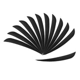 Maxbell 12 Pieces Archery Hunting Arrow Feather Fletching Right Wing Fletches 4 inch Black