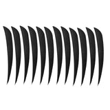 Maxbell 12 Pieces Archery Hunting Arrow Feather Fletching Right Wing Fletches 4 inch Black