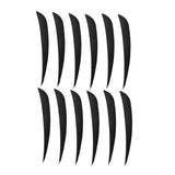 Maxbell 12 Pieces Archery Hunting Arrow Feather Fletching Right Wing Fletches 4 inch Black