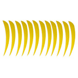 Maxbell 12 Pieces Archery Hunting Arrow Feather Fletching Right Wing Fletches 4 inch Yellow