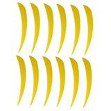 Maxbell 12 Pieces Archery Hunting Arrow Feather Fletching Right Wing Fletches 4 inch Yellow