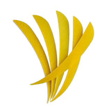 Maxbell 12 Pieces Archery Hunting Arrow Feather Fletching Right Wing Fletches 4 inch Yellow