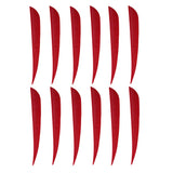 Maxbell 12 Pieces Archery Hunting Arrow Feather Fletching Right Wing Fletches 4 inch Red