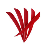 Maxbell 12 Pieces Archery Hunting Arrow Feather Fletching Right Wing Fletches 4 inch Red