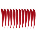 Maxbell 12 Pieces Archery Hunting Arrow Feather Fletching Right Wing Fletches 4 inch Red