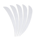 Maxbell 12Pcs 5 inch Fletching Arrow Feathers Archery Turkey Feathers White