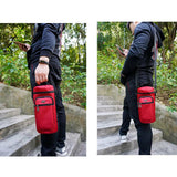 Maxbell Water Bottle Holder Carrier with 3 Pockets and Adjustable Shoulder Strap Royal Blue