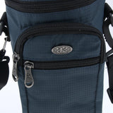 Maxbell Water Bottle Holder Carrier with 3 Pockets and Adjustable Shoulder Strap Royal Blue