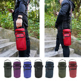 Maxbell Water Bottle Holder Carrier with 3 Pockets and Adjustable Shoulder Strap Royal Blue