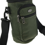 Maxbell Water Bottle Holder Carrier with 3 Pockets and Adjustable Shoulder Strap Army Green