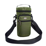 Maxbell Water Bottle Holder Carrier with 3 Pockets and Adjustable Shoulder Strap Army Green