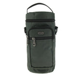 Maxbell Water Bottle Holder Carrier with 3 Pockets and Adjustable Shoulder Strap Gray